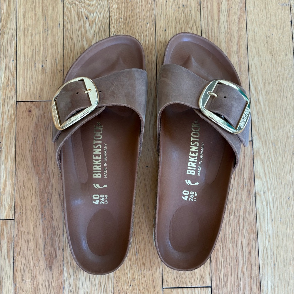 Birkenstock Big Buckle Madrid Sandals size 40 narrow Like New - Picture 2 of 5